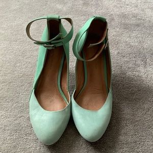 Anthropologie teal heel